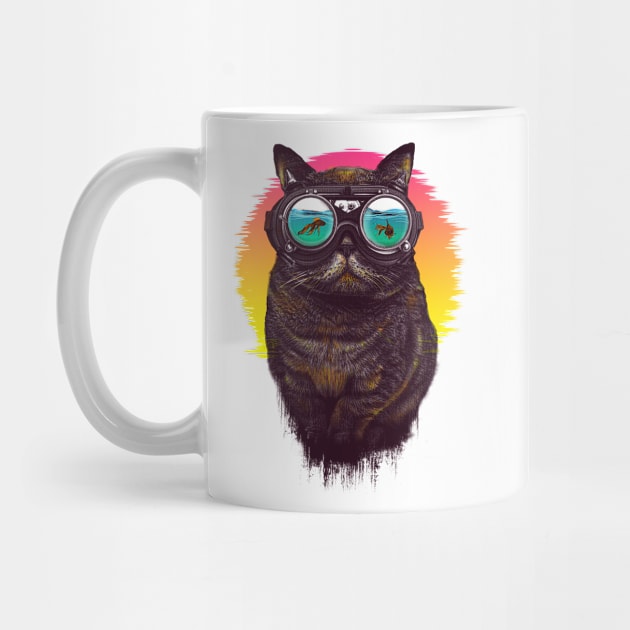 Summer Cat Sunset by Evoke Collective